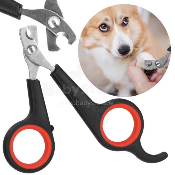 Dog and cat nail clipper Springos PA0308, stainless steel clippers, scissors