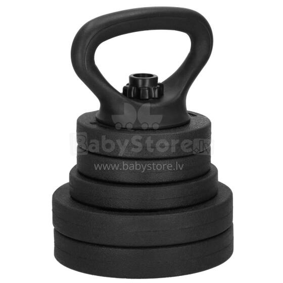 Dumbbells Springos FA1671, 20 kg adjustable set: bar + kettlebell