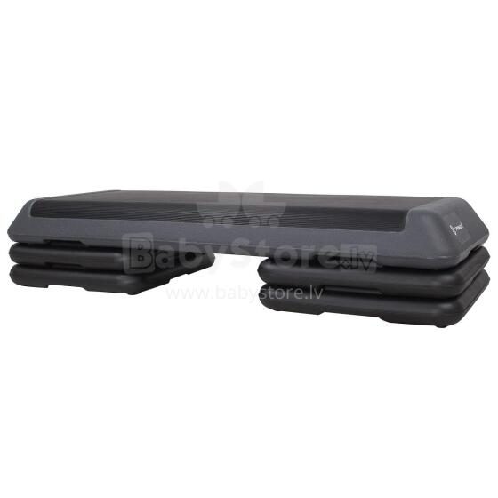 Aerobic step platform 3 levels, Springos FA0107, black-grey