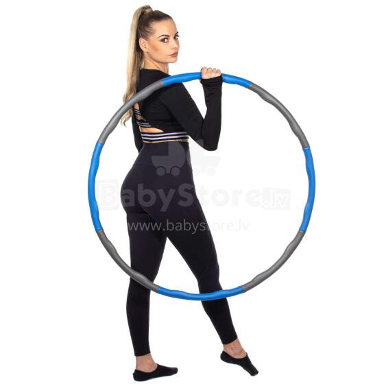 Hula hoop with massager Springos FA0068 100 cm blue-grey