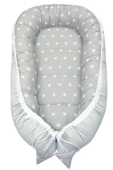 Ligzda-kokons VELVET MIDI STARS grey