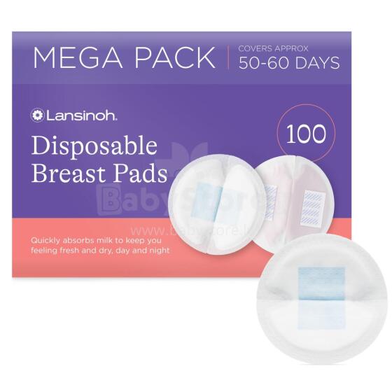 Lansinoh Disposable Breast Pads Art.44370 disposable bra pads, 100 pcs