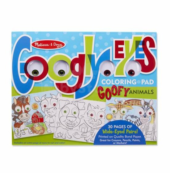 Melissa&Doug Goofy Animals Art.15165 Раскраска с глазами
