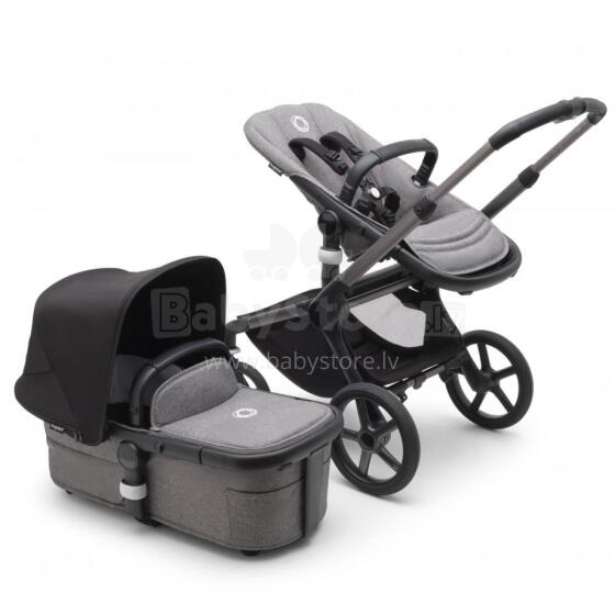 Bugaboo Fox 5 2 in 1 Art.227128 Grey Melange Bērnu universāli transformējami rati/ratiņi