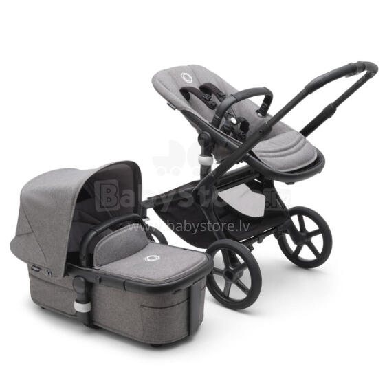 Bugaboo Fox 5 2 in 1 Art.227129 Grey Melange Bērnu universāli transformējami rati/ratiņi
