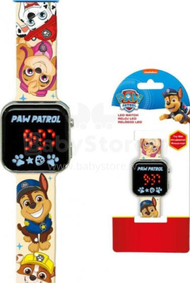 Светодиодные часы Paw Patrol с календарем PW19961