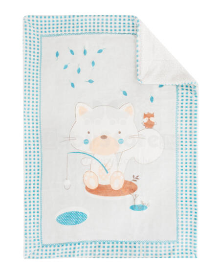 Super soft + sherpa blanket 80/110 Polar Fisher Mint