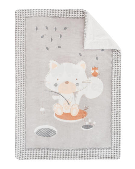 Super soft + sherpa blanket 80/110 Polar Fisher Grey