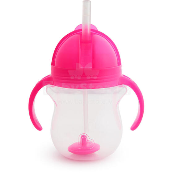 MUNCHKIN straw cup, 207ml, 6m+, pink, 01248202