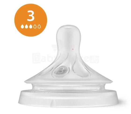 SCY960/03 SET OF 3 BOTTLE PACIFIERS 3 DIFFERENT FLOWS