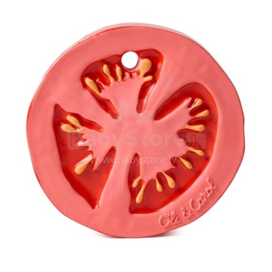 Oil Carol Teether Toy Art.227791 Tomato Teether (natural rubber)