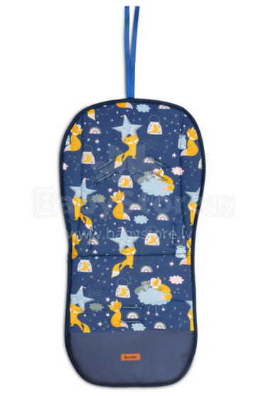 INSERT TO BABY CARRIAGE VELVET NAVY BLUE FOXES