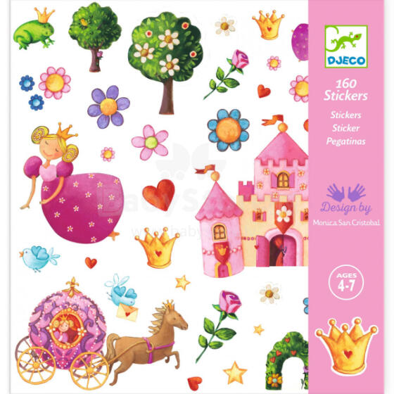 160 uzlīmes – Princeses