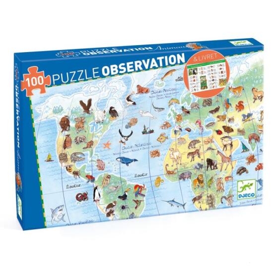 Observation puzzles - World's animals - 100 pcs
