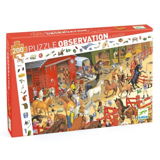 Observation puzzles - Horse-riding - 200 pcs