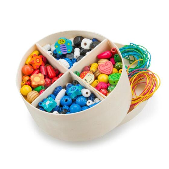 Wooden lacing beads - 260 g