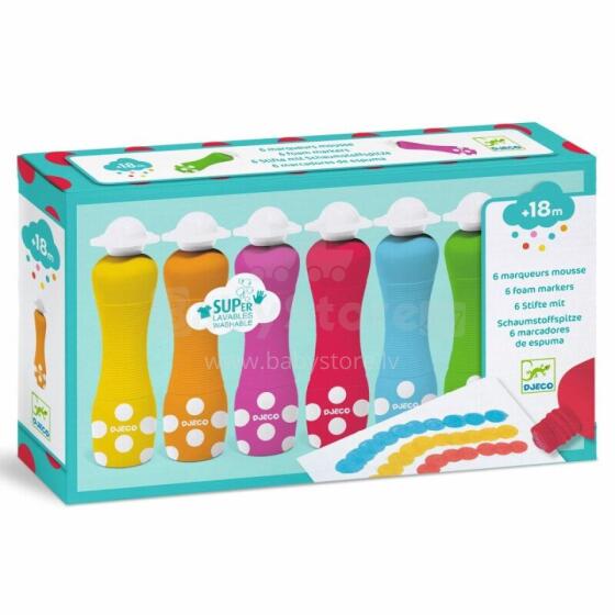 Colours - 6 foam markers