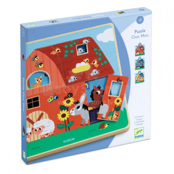 Wooden puzzle - 3 layers - Chez Moo