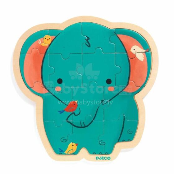 Wooden puzzle - Puzzlo Elephant - 14 pcs