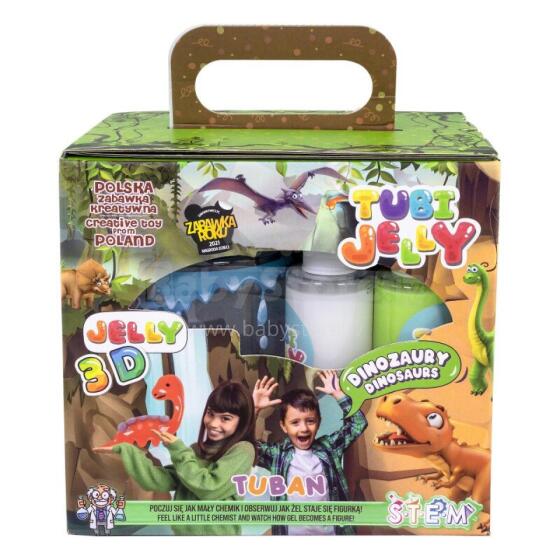 Tubi Jelly set with 6 colours and small aquarium - Dinosaurs