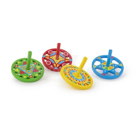Wooden Spinning Top - Circus (1 pcs, 4 designs)