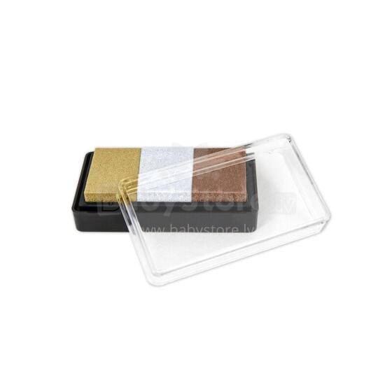 Metallic Stamp Pad - Gold, Silver, Bronze - 3 pieces (5.8 x 2.8 cm)