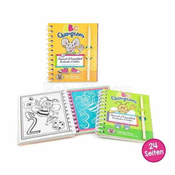 ABC Champions - Colouring & Scratch Pad with scratch pen (1 pc., 2 designs)