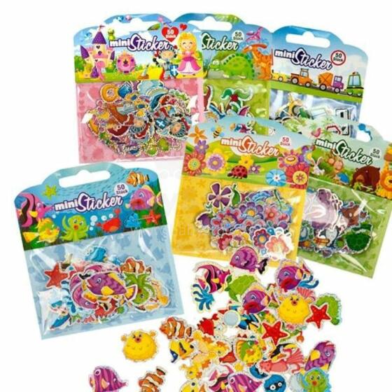 Mini sticker set (50 pcs., 6 designs)