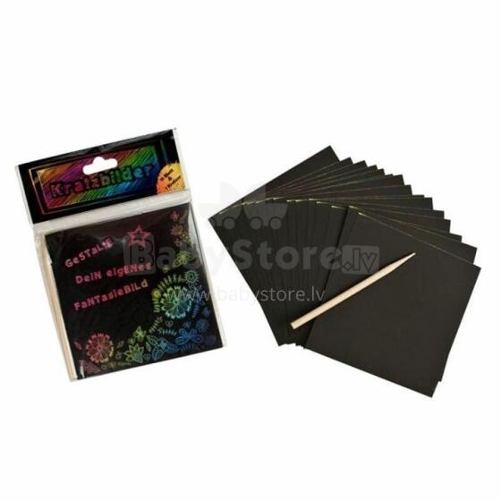 Rainbow scratch art set of 16 pcs