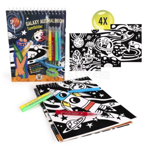Space Adventure - Galaxy Colouring Books Velvet Pictures Including Pens