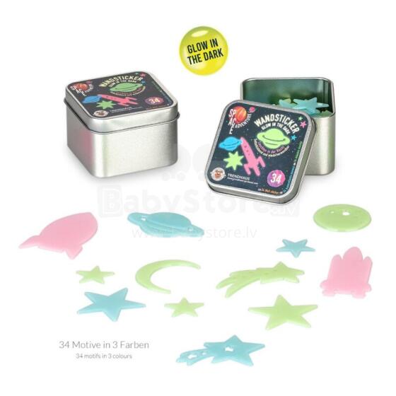 Space Adventure - Glow in the dark wall sticker self-adhesive (34 pcs.)
