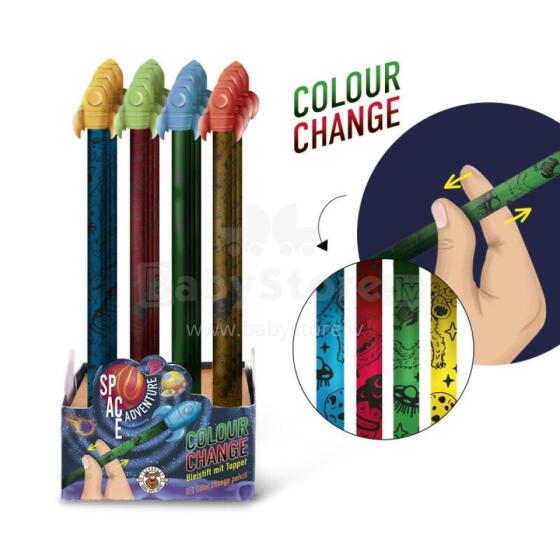 Space Adventure - Pencil & Eraser - colour change, assorted 4 colours