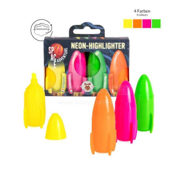 Space Adventure - Neon-Highlighter, set of 4