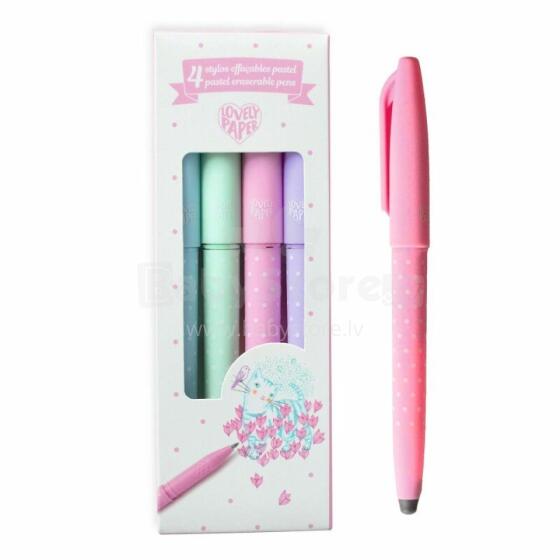 4 erasable pens - Pastel