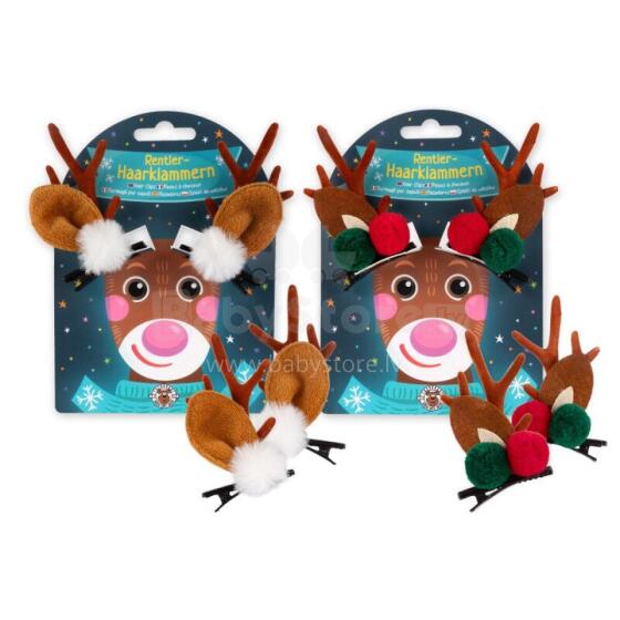 Magic Moments - Hair clips - Reindeer (set of 2) (1 set, 2 designs)
