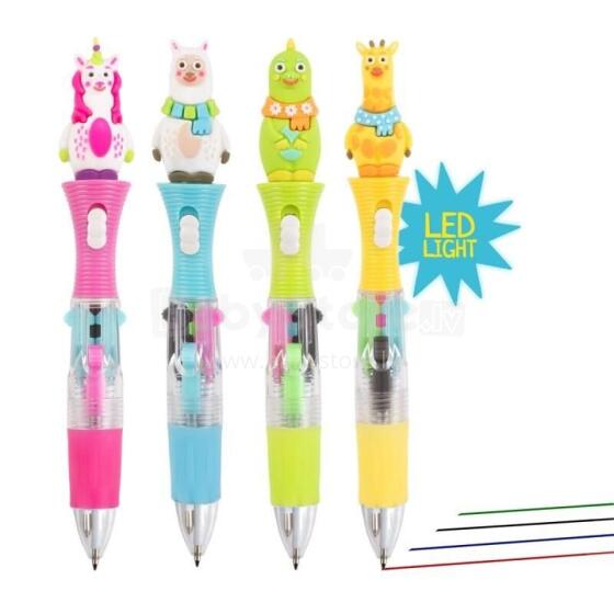 Magic Moments - LED-multi-colour pen with topper (1 pc., 4 designs)