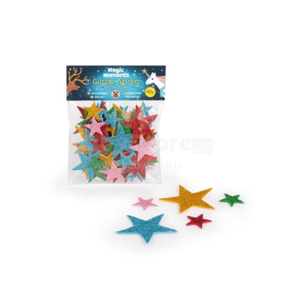 Magic Moments - Glitter stickers - Stars (40 pcs.)