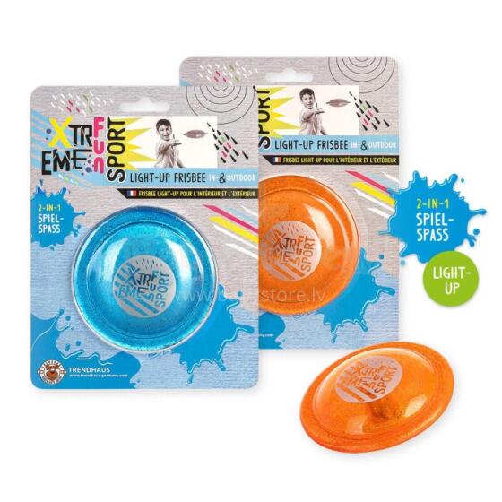 Xtreme - Light-up frisbee for indoors & outdoors (1 pc., 2 designs)