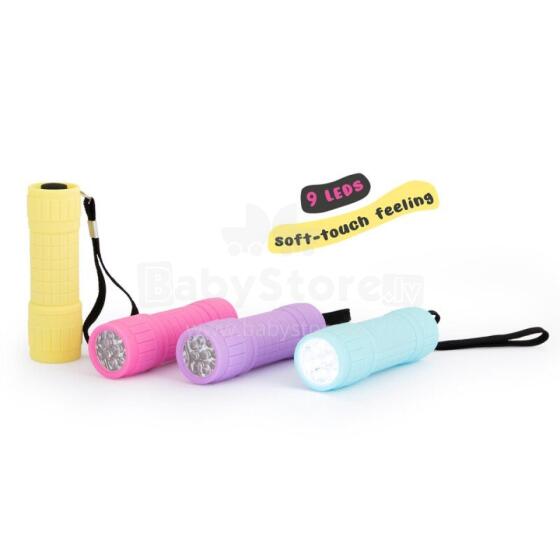 Pop-light flashlight with 9 LEDs (1 pc., 4 designs)
