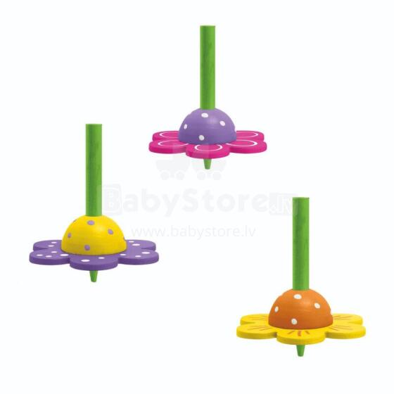 Good Feelings HF - Wooden spinning top - Flower (1 pc., 3 designs)