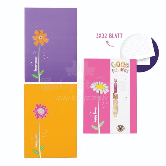Good Feelings HF - Notebook Set of 3, 3x32 sheets, dotted