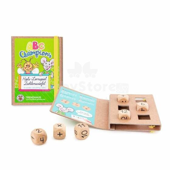ABC Champions - Wooden Number Dice Educational Game (6 pcs.)