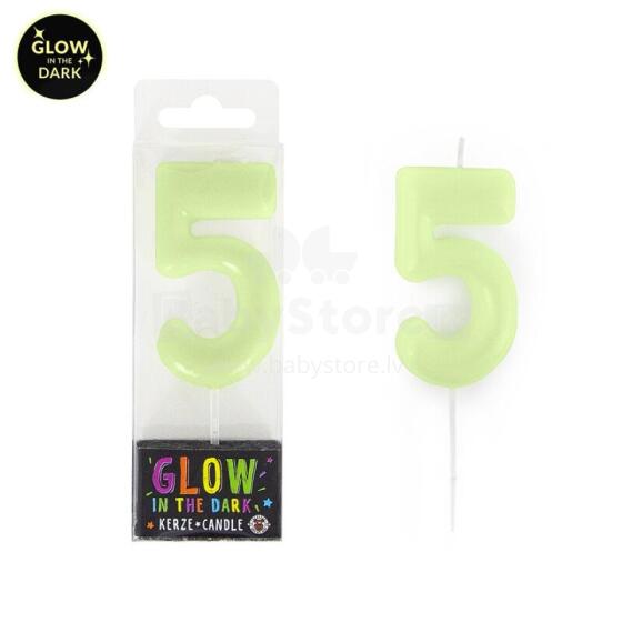 Birthday Fun - number candle GITD 5