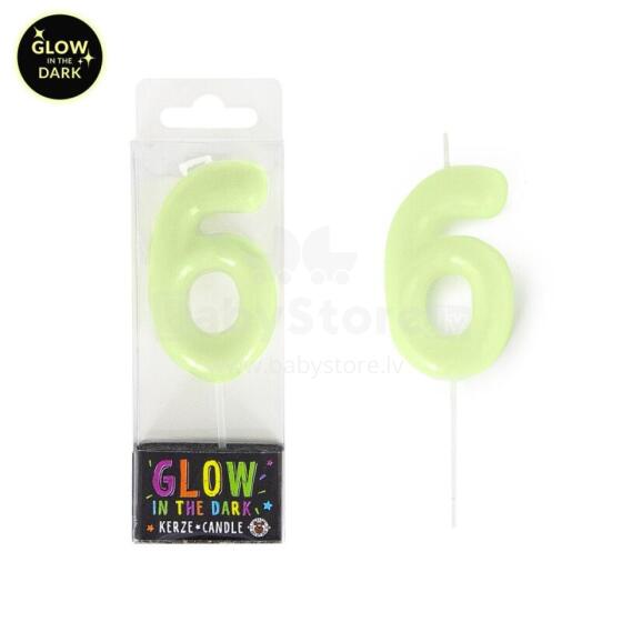 Birthday Fun - number candle GITD 6