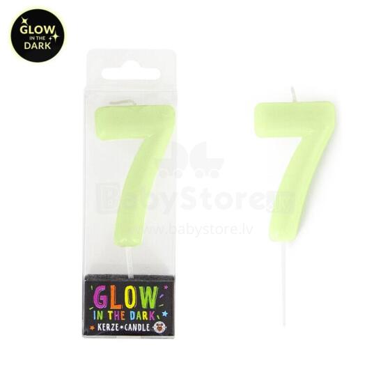Birthday Fun - number candle GITD 7
