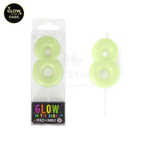 Birthday Fun - number candle GITD 8