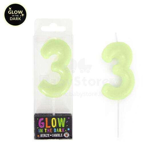 Birthday Fun - number candle GITD 3