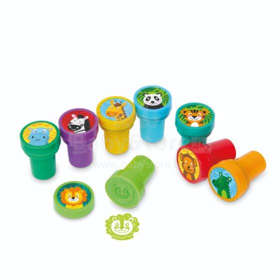 Safari animals stamps self-inking, 8 assorted