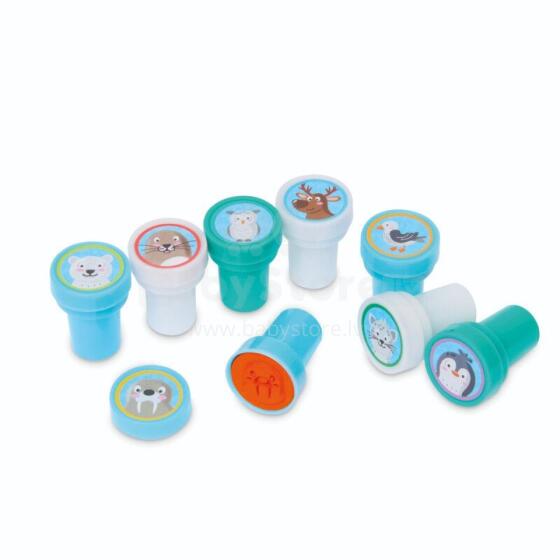 Iceworld animals stamps self-inking, 8 assorted