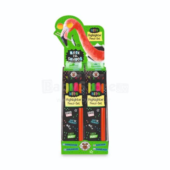 For School Neon -  Highlighter pencil, set of 4